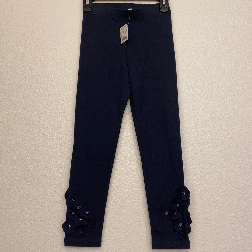 NWT Crewcuts, by J. Crew, girl’s navy blue leggings size 6/7